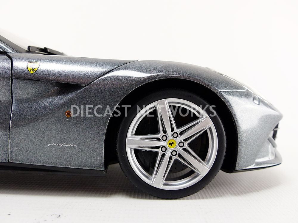 Ferrari F12 Berlinetta Grey 1/18 Diecast Car Model by Hot