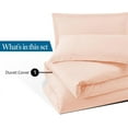 thumbnail image 5 of VEGAS HOTEL COLLECTION Classic Egyptian Cotton 1-Piece Duvet Cover { Zippered Closure } 1000 Thread Count- Fabulous Solid Looking Color Peach - Oversized Queen Size, 5 of 7