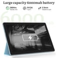 thumbnail image 6 of Android 13 Tablet 10 inch Tablets with Keyboard, 10GB RAM 64GB ROM Quad Core Tablet PC, 2 in 1 Tablet include Case Mouse Stylus Film, WiFi, Bluetooth, 6000mAh Battery, HD Screen, GMS Certified, Blue, 6 of 7