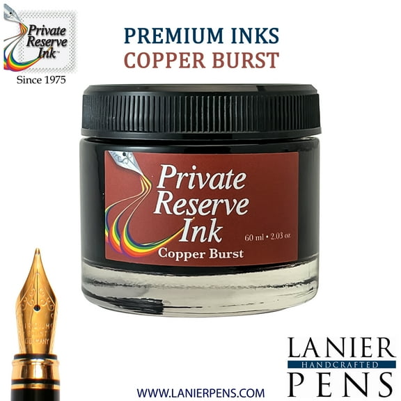 Private Reserve Ink, 60ml Fountain Pen Ink Bottle - Copper Burst (PR17007)