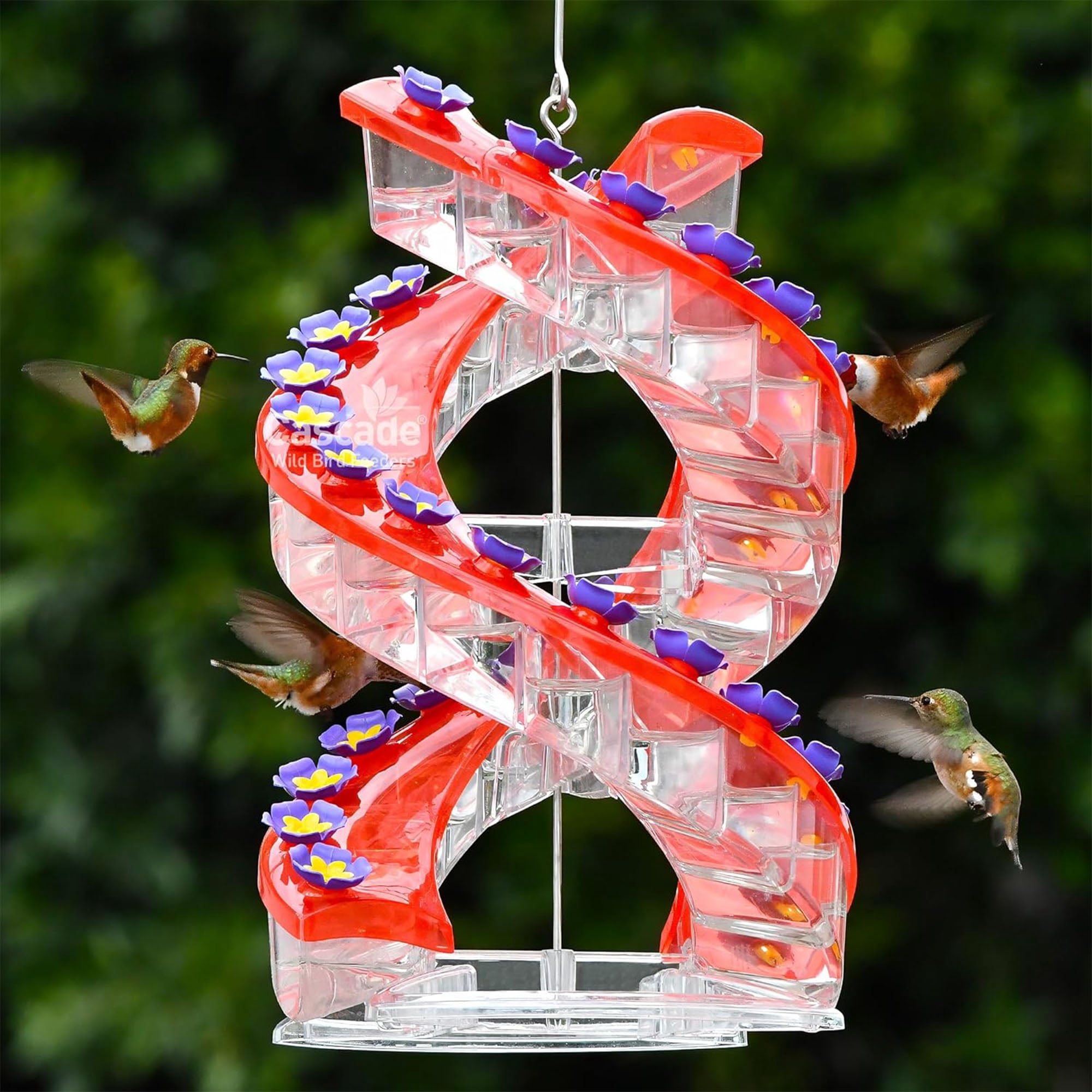 Cascade Wild Bird Feeders Outdoor Hummingbird Feeder, 32 Port Helical Design