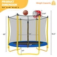 thumbnail image 6 of 5.5FT Trampoline with Safety Enclosure for Kids, SEGMART Toddler Trampoline with Basketball Hoop, Kids Trampoline with Jumping Mat, Mini Trampoline, Indoor Trampoline, Gifts for Boys Girls, 220LBS, 6 of 6
