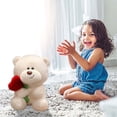 thumbnail image 2 of Heartfelt Valentine's Day : Soft Bear & Rose Flower Combo Perfect For Expressing !, 2 of 6