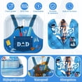 thumbnail image 3 of 175-piece Father's Day party tableware set, including disposable plates, napkins, cups, forks, square Father's Day plates, and napkins, blue Father's Day celebration supplies set, 3 of 4