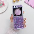 thumbnail image 3 of for Samsung Galaxy Z Flip 6/ Z flip 7 FE Glitter Case, Bling Shiny Sparkle Sequin for Girls Women Cute Soft Silicone 4 Corners Shockproof Bumper Cover PC Protective Phone Case (Purple), 3 of 6