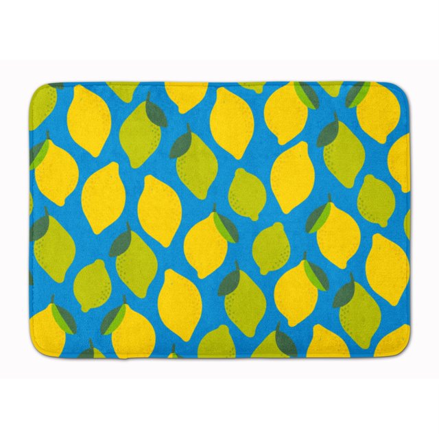 Alfombrilla de baño o cocina Caroline's Treasures Lemons and Limes 19 x 27 multicolor