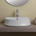 thumbnail image 2 of Alfi Trade White Oval Above Mount Basin With Single Faucet Hole Drill B-SH05, 2 of 4