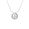 thumbnail image 2 of Delight Jewelry Silvertone Medium Tree of Life Gymnastics Ring Charm Necklace, 18", 2 of 4
