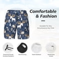 thumbnail image 3 of Fuzoiu Forest Elk Print Men's Swim Shorts,Quick-Dry Double-Layer Swim Trunks,Board Trunks,Beach Shorts Swimwear Bathing Suits-Medium, 3 of 6