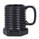 thumbnail image 2 of Tazas de cerámica | Taza de café para regalo de mecánicos | Diseño de tornillos, acabado mate, lavavajillas, microondas | Oro | Decoración cerámica moderna, 2 of 8