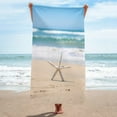 thumbnail image 2 of AISENIN Custom Starfish Beach Towel 30x60 inch Microfiber Sand Free Beach Towel Quick Dry Pool Beach Towel Summer Bath Towel Seashell Swim Towel, 2 of 5