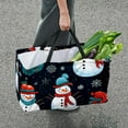 thumbnail image 7 of Snowman Large Capacity Reusable Foldable Oxford Cloth Cube Organizer Tote Bag Toy Basket, 7 of 7