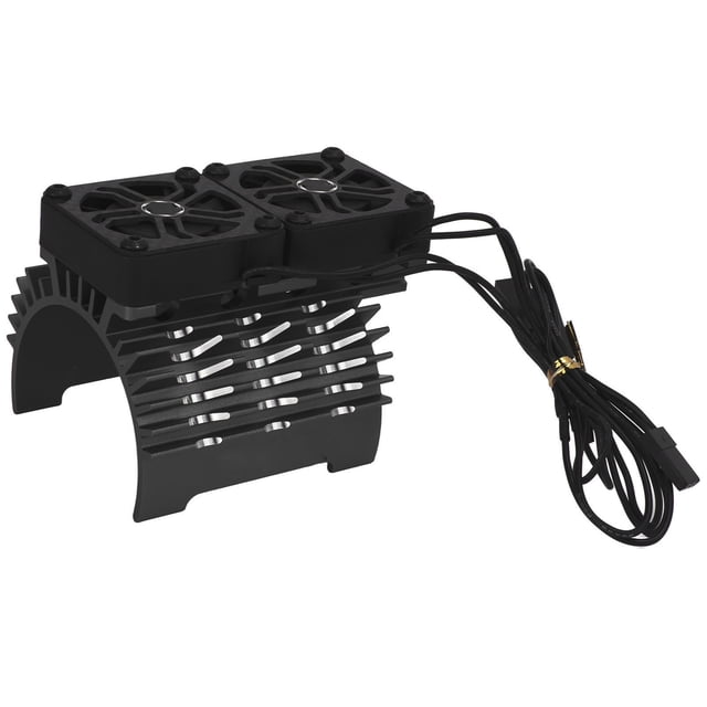 Ventilador de disipación de calor del motor sin escobillas, 55/56/58 mm Enfriamiento del motor sin escobillas Disipador de calor del motor de doble ventilador Ventilador de enfriamiento del motor sin escobillas RC Integración perfecta