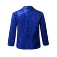 thumbnail image 2 of ZDHoor Kids Boys Shiny Sequins Suit Jacket Coat Tuxedo for Halloween Festival Dance Performance Blue 6, 2 of 7