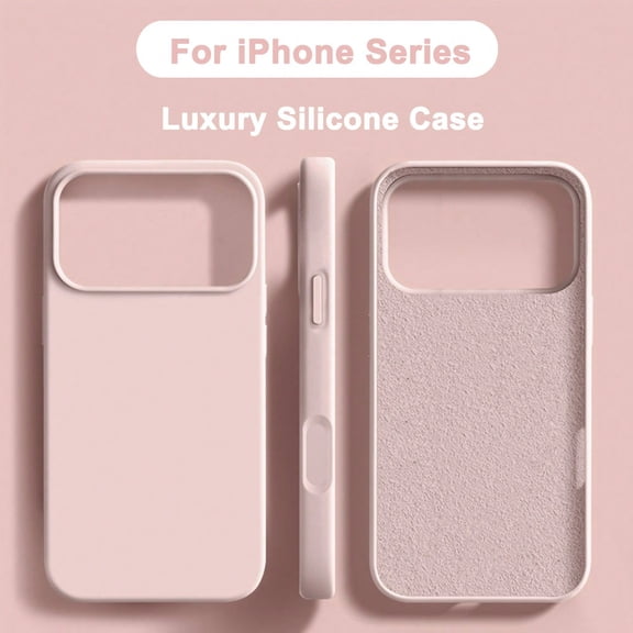 Liquid Silicone 3-Layer Full Protective Soft Rubber Phone Case Compatible With IPhone 17 pro max