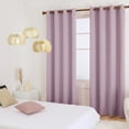 thumbnail image 3 of Deconovo Room Darkening Curtains Grommet Curtain Panels Thermal Insulated Blackout Curtains for Bedroom 55Wx63L inch Light Pink Set of 2, 3 of 6