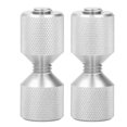 thumbnail image 1 of 2-Pack Anodized Aluminum Flange Alignment Pins, 1-1/8 in, Double Hole, for 0.5 in to 14 in Flanges, 150 lb, Silver, 1 of 4