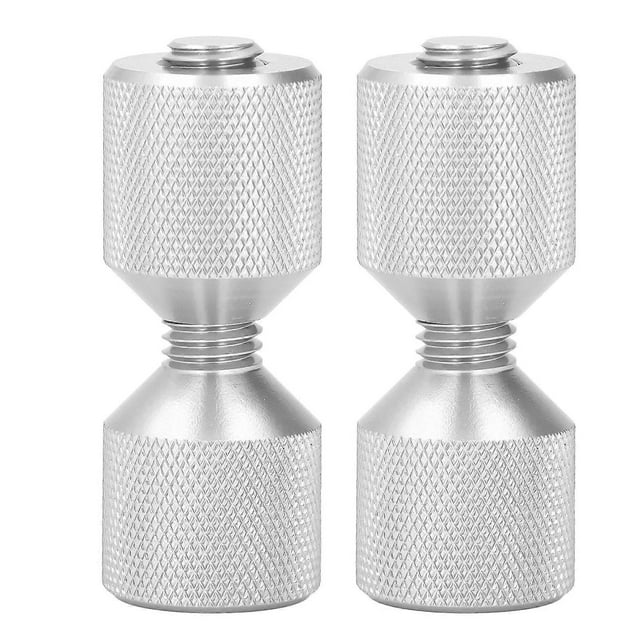 2-Pack Anodized Aluminum Flange Alignment Pins, 1-1/8 in, Double Hole, for 0.5 in to 14 in Flanges, 150 lb, Silver