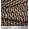 thumbnail image 2 of Soimoi Brown Cotton Poplin Fabric Chain Geometric Fabric Prints By Yard 42 Inch Wide, 2 of 3