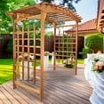 thumbnail image 6 of All Things Cedar PA106 Pagoda Wedding Arbor - Elegant Garden Arch for Weddings and Landscapes, 6 of 8