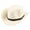 White, variant on Unisex Kids Straw Hat Fedora Cap Wide Brim Sun Hat Parent-child Jazz Hat