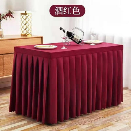

Touiyu Rectangular Tablecloth Spandex Table Skirt Stretch Fitted Table Cover for Conference Banquet Wedding Banquet Trade Show