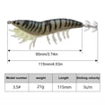 thumbnail image 4 of Señuelo Luminoso para Pesca Mar Camarón Patas Blandas Anzuelos Calamar Cebo (), 4 of 4