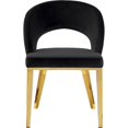 thumbnail image 2 of Meridian Furniture Roberto Black Velvet Dining Chair, 2 of 7