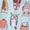 Patterned2, variant on Women's Capri Pajama Set 2 piece Pj Cartoon Printed Chic Cute Cotton Pant Sleepwear Short Sleeve Summer Loungewear Patterned18 X-Large