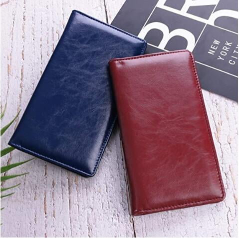 Leather Checkbook Cover Holder with Free Divider-Right and Left Handed Design Checkbook Cover Case for Men/&Women