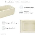 thumbnail image 6 of Voltaire 48" x 32" Right-Hand Drain Alcove Bathtub with Apron in Bisque, 6 of 10