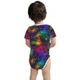 thumbnail image 3 of Yiaed Bright Universe Print Infant Climbing Short Sleeve Onesie One-Piece Baby Bodysuit Clothes 0-12 Months -9M, 3 of 6