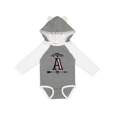 

Inktastic Letter A Monogram Tribal Arrow Gift Baby Girl Long Sleeve Bodysuit