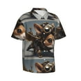 thumbnail image 2 of Daiia Steampunk Squirrel Pilot Hawaiian Shirt for Men Gentle Cotton Regular Short Sleeve Casual-Medium, 2 of 9