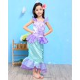 thumbnail image 4 of Disfraz de princesa de manga larga para niña, vestido de fiesta con lentejuelas, disfraz de princesa sirena para niña, vestido de fiesta, 4 of 5