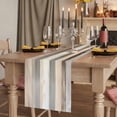 thumbnail image 2 of Brown Grey Short Table Runner 36 Inches Long,Abstract Neutral Textured Modern Minimalist Cotton Linen Table Runners Dresser Scarves,Tabletop Scarf Furniture Cover for Home Dinner Party Decor 13"x36", 2 of 8
