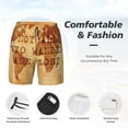 thumbnail image 5 of Haiem Not All Those Who Wander Are Lost2 Mens Swim Trunks with Compression Liner 2 in 1 Swimming Shorts Stretch Swimwear Quick Dry,Board Shorts-Small, 5 of 9