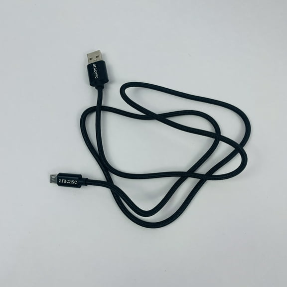 aracase USB-A to Micro USB Charging Cable, 480Mbps Transfer Speed, USB 2.0, 3.28 Foot, Black