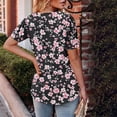 thumbnail image 5 of Économies en Liquidation! BEFOKA Hauts Grande Taille pour Femmes en Liquidation, Blouse Décontractée d'Été T-shirt pour Femmes, Manches Courtes à Col Rond pour Printemps et Été, 5 of 5