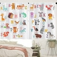 thumbnail image 6 of ABC Animal Curtains 42x63 Inch Cute Colorful Alphabet Kids Bedroom Classroom Print Curtains Boy Girls Playroom Nursery Children Toddler Small Short Curtains 2 Panels Window Treatment Drapes, 6 of 6