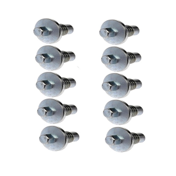 KarParts360 For Cadillac ELR 2014 2015 2016 Engine Oil Drain Plugs | 10 Pieces | Steel Material | Silver | 5.8 Bolt Grade | Conventional Drain Method | Replacement For 55568037