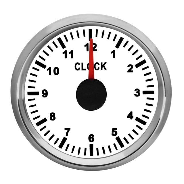 52mm Clock Gauges Instrument Panel Hour Meter 0-12 Hours Display With LED Backlight For Car Boat Motorcycle 9-32v ,Easy to Calibrate