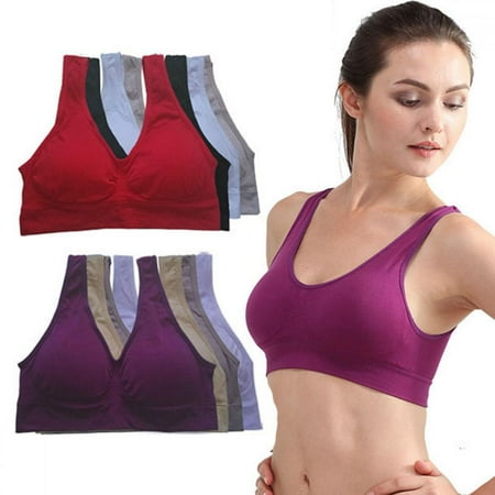 

Women Seamless Comfort Padded Yoga Sports Stretch Bra Crop Top Vest Sleep Bra