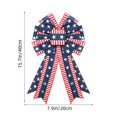 thumbnail image 4 of Decoraciones para el Día de los Caídos, decoraciones para el 4 de julio, decoraciones patrióticas, lazo para el Día de la Independencia, decoración para puerta con lazo, celebración de festivales, laz, 4 of 6