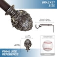 thumbnail image 3 of Urbanest Adjustable Single Curtain Rod Set Gold Artichoke Finials – 1 - Inch Diameter, With Bronze Rod, 48–84 Inches, 3 of 5