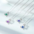 thumbnail image 3 of TINGN Birthday Gifts for Mom Necklace 925 Sterling Silver Heart Birthstone Necklace for Mom Mothers Day Birthday Gifts for Mom New Mom Bonus Mom from Daughters Son, 3 of 7