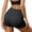 Black, variant on Women's Seamless High Waisted Shorts: Compression, Body Shaping, Exercise Yoga Shorts, Nylon & Spandex Material