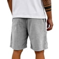 thumbnail image 5 of Nestiefly Mens Corduroy Shorts Elastic Waist Drawstring Lightweight Casual Summer Beach Lounge Short with Pockets Light Gray 4XL, 5 of 5