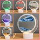 thumbnail image 1 of Lámpara de mesa Sand Art - Luz nocturna LED LED móvil de pintura de arena 3D alimentada por USB con luces RGB que cambian de color, regalo de decoración para el hogar, 1 of 6