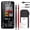 Black, variant on NFTIGB Green 4in1 Digital Multimeter Infrared Thermometer Electric Test Pen Circuit Analyzer 3.5in LCD Color Display 9999 Counts Auto-Ranging